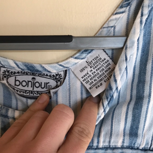 Vintage striped pocket top - Picture 4 of 5